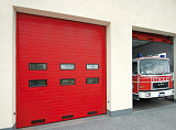 Красные секционные противопожарные ворота DoorHan 3000x3000